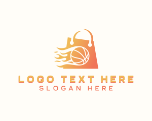 Shop - Basketball Shopping Bag logo design