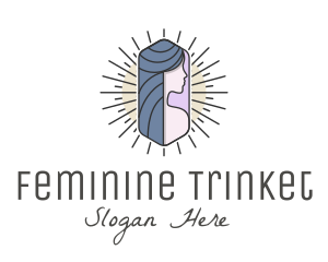 Feminine Woman Face logo design