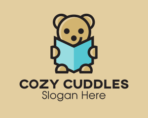 Reading Teddy Bear  logo design