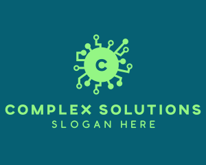 Computer Tech Virus logo design