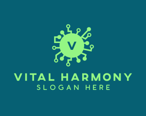 Computer Tech Virus logo design