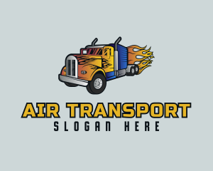 Fast Flaming Truck logo design