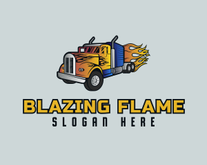 Fast Flaming Truck logo design