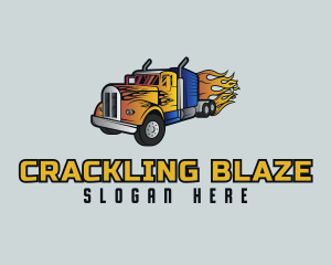 Fast Flaming Truck logo design