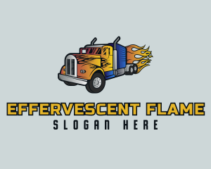 Fast Flaming Truck logo design