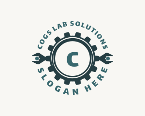 Gear Cog Wrench logo design