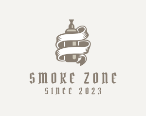 Vape Smoking Banner logo design