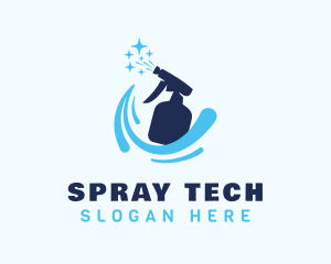 Housekeeper Spray Bottle logo design