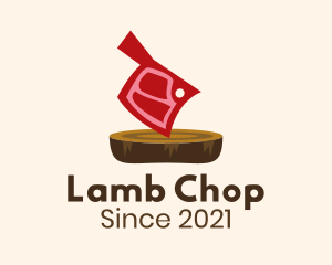 Butcher Knife Meat logo design