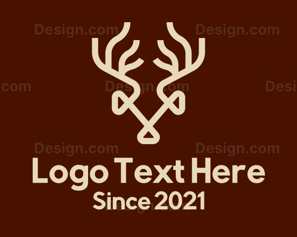 Wild Deer Antlers Logo