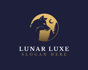 Lunar Wolf Forest logo design