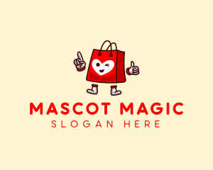 Retail Shopping Mascot logo