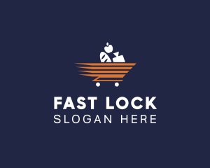 Fast Cart Grocery logo design