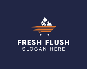 Fast Cart Grocery logo design