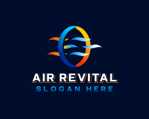 HVAC Airflow Cooling logo design