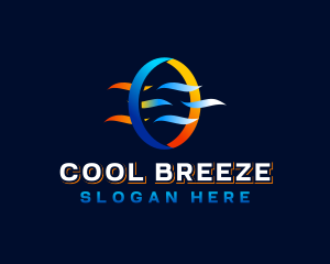 HVAC Airflow Cooling logo design