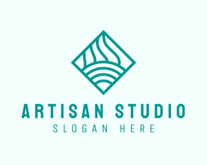 Abstract Wave Lines Startup logo design