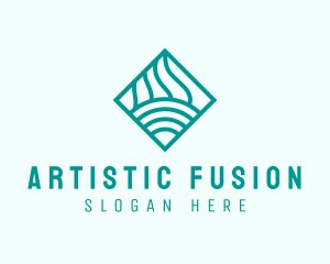 Abstract Wave Lines Startup logo
