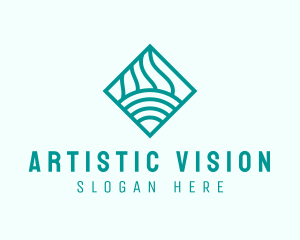 Abstract Wave Lines Startup logo