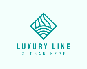 Abstract Wave Lines Startup logo design