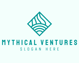 Abstract Wave Lines Startup logo design