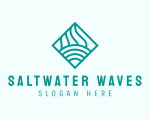 Abstract Wave Lines Startup logo design