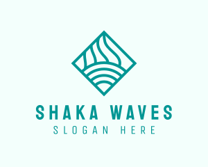 Abstract Wave Lines Startup logo design