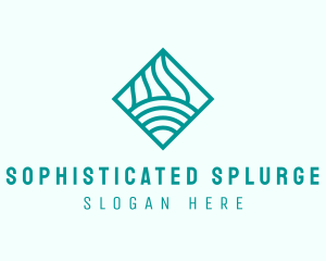 Abstract Wave Lines Startup logo design