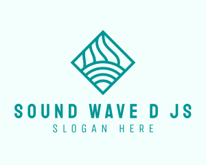 Abstract Wave Lines Startup logo design