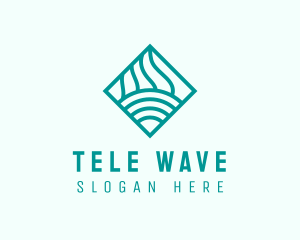 Abstract Wave Lines Startup logo design