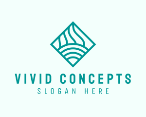 Abstract Wave Lines Startup logo