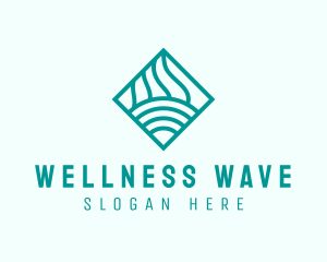 Abstract Wave Lines Startup logo design