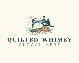 Floral Sewing Machine Tailoring logo
