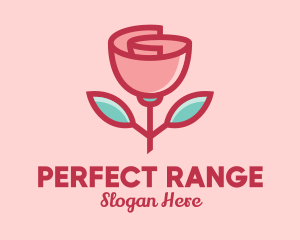 Origami Paper Rose Flower  logo design