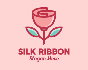 Origami Paper Rose Flower  logo design