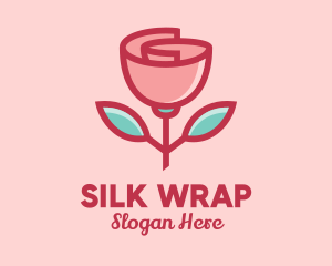 Origami Paper Rose Flower  logo design