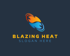 Heating Thermal Repair logo design