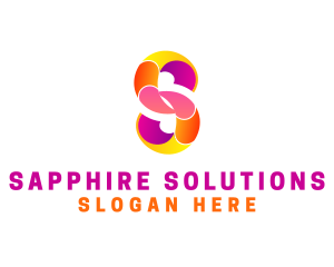 Colorful Business Letter S logo design