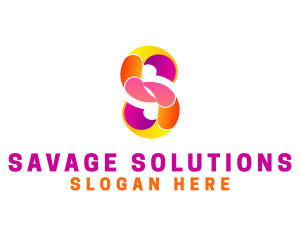 Colorful Business Letter S logo design