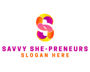 Colorful Business Letter S logo design