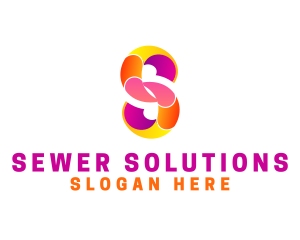 Colorful Business Letter S logo design