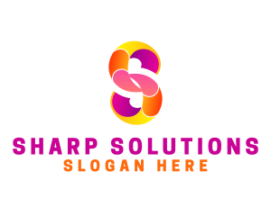 Colorful Business Letter S logo design