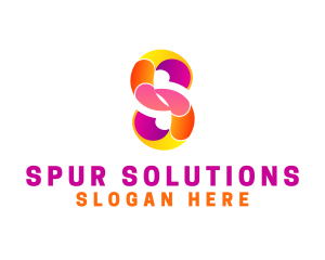 Colorful Business Letter S logo design