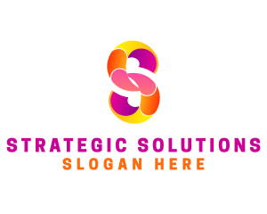 Colorful Business Letter S logo design