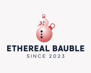 Christmas Snowman Bauble logo design