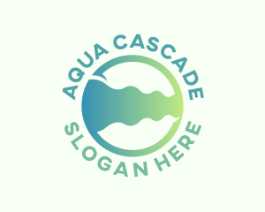 Gradient Aqua Waves logo design