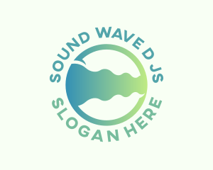 Gradient Aqua Waves logo design