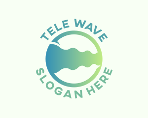 Gradient Aqua Waves logo design