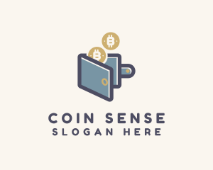 Cryptocurrency Coin Wallet logo design