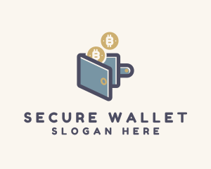 Cryptocurrency Coin Wallet logo design